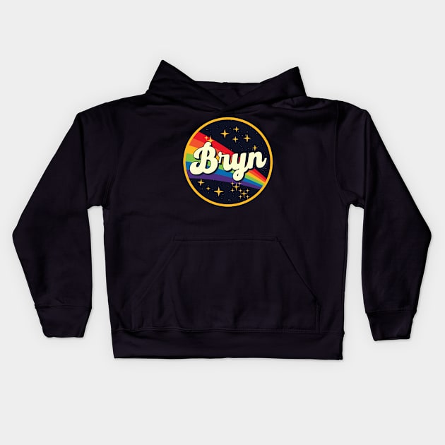 Bryn // Rainbow In Space Vintage Style Kids Hoodie by LMW Art